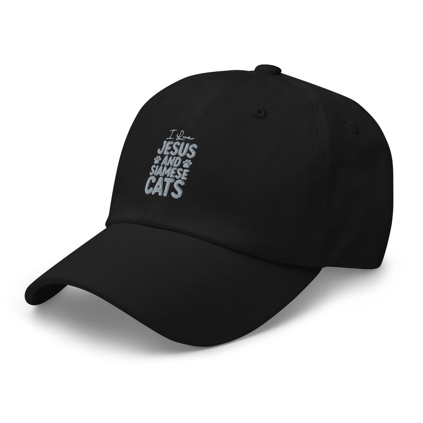 I Love Jesus And Siamese Cats Dad hat