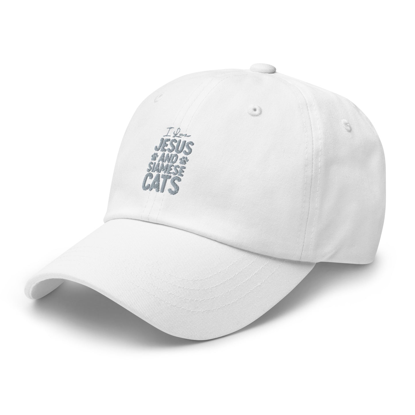I Love Jesus And Siamese Cats Dad hat