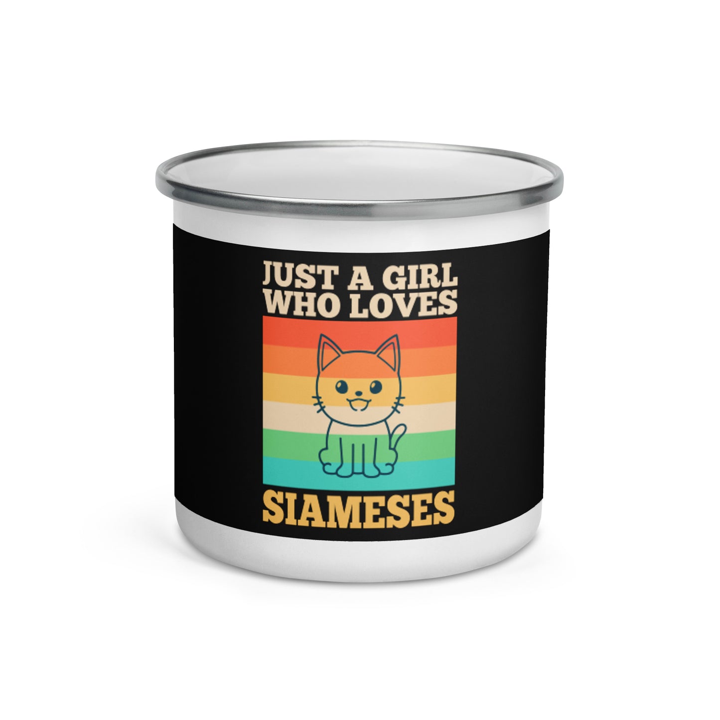 Just A Girl Who Loves Siameses Enamel Mug