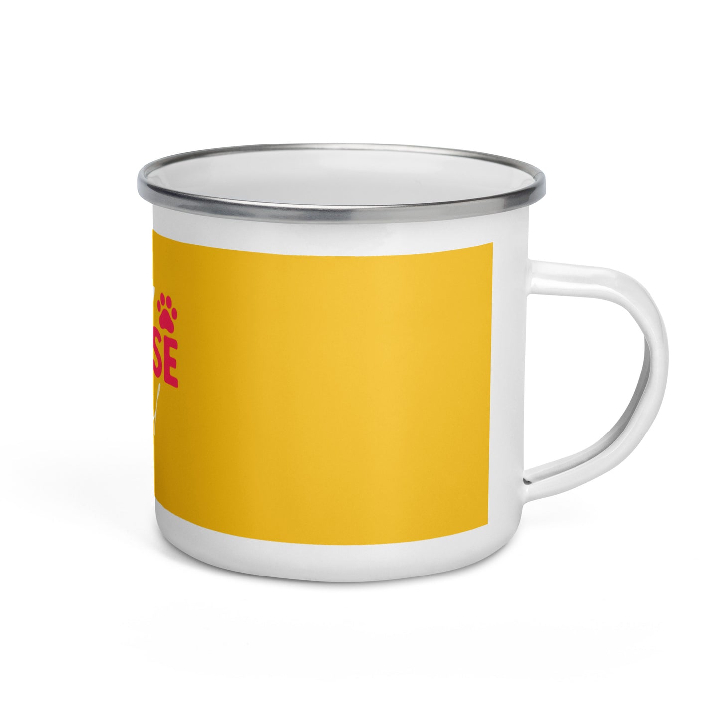 Crazy Siamese Cat Girl Enamel Mug