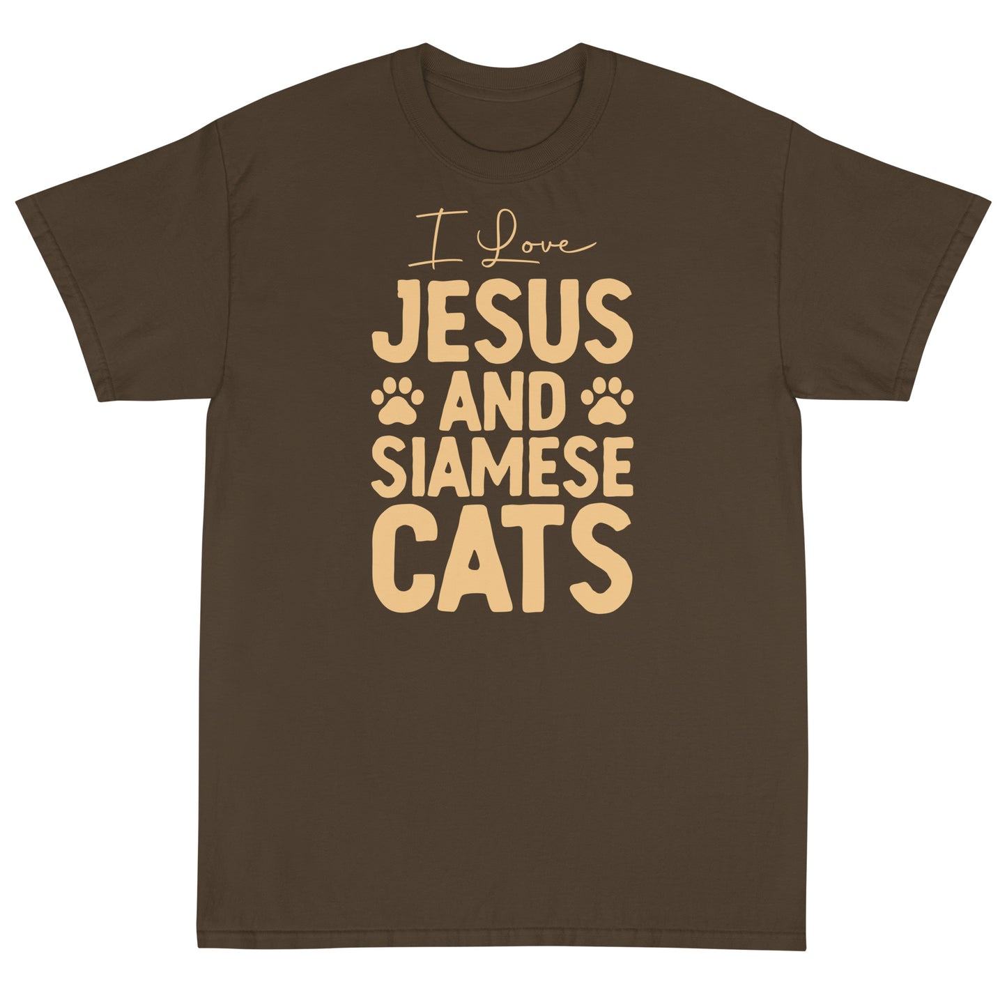 I Love Jesus And Siamese Cats Short Sleeve T-Shirt