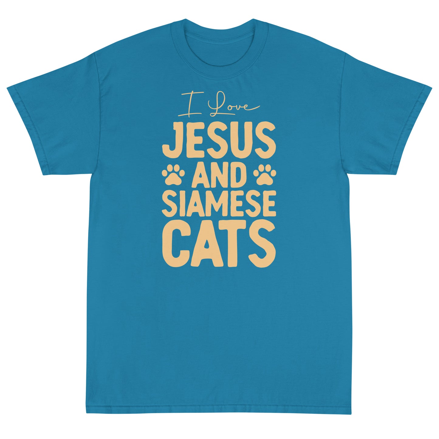 I Love Jesus And Siamese Cats Short Sleeve T-Shirt