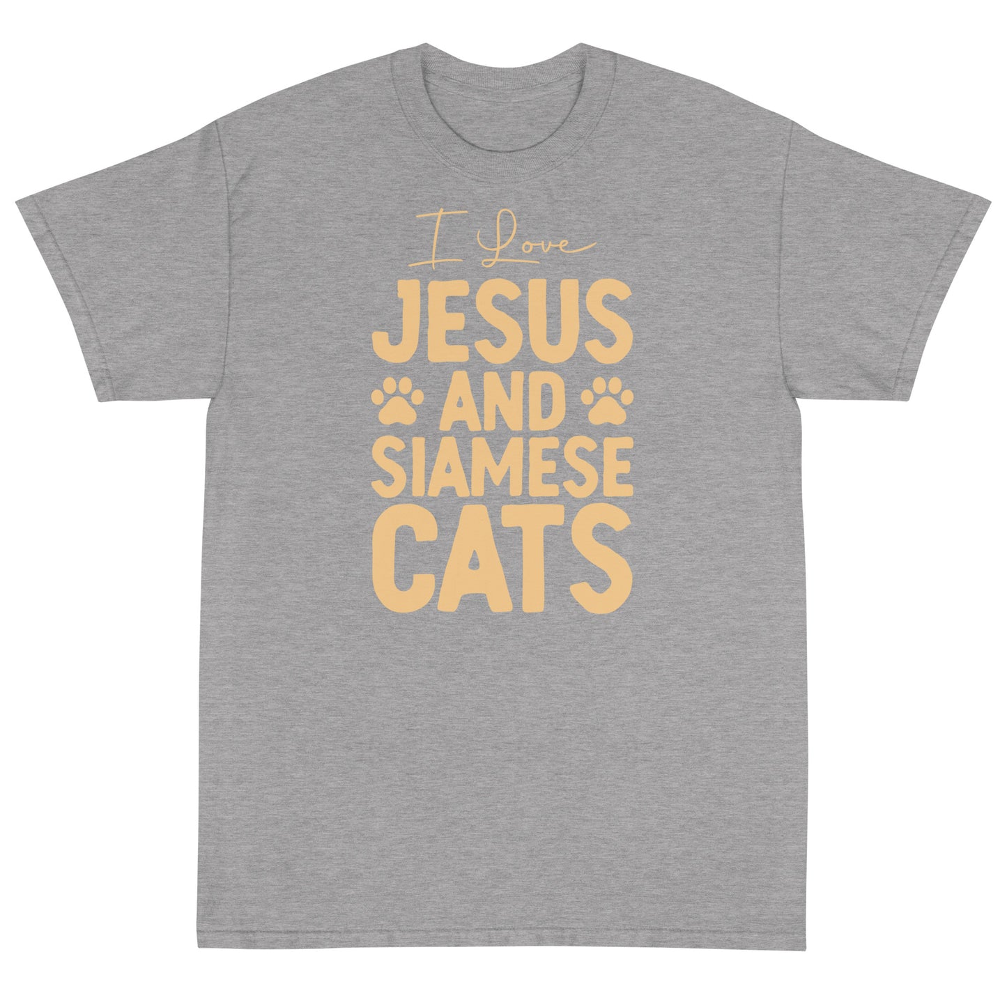 I Love Jesus And Siamese Cats Short Sleeve T-Shirt