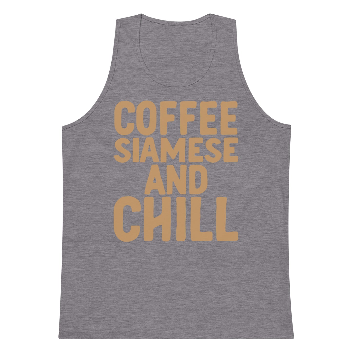 Coffee Siamese And Chill Men’s premium tank top