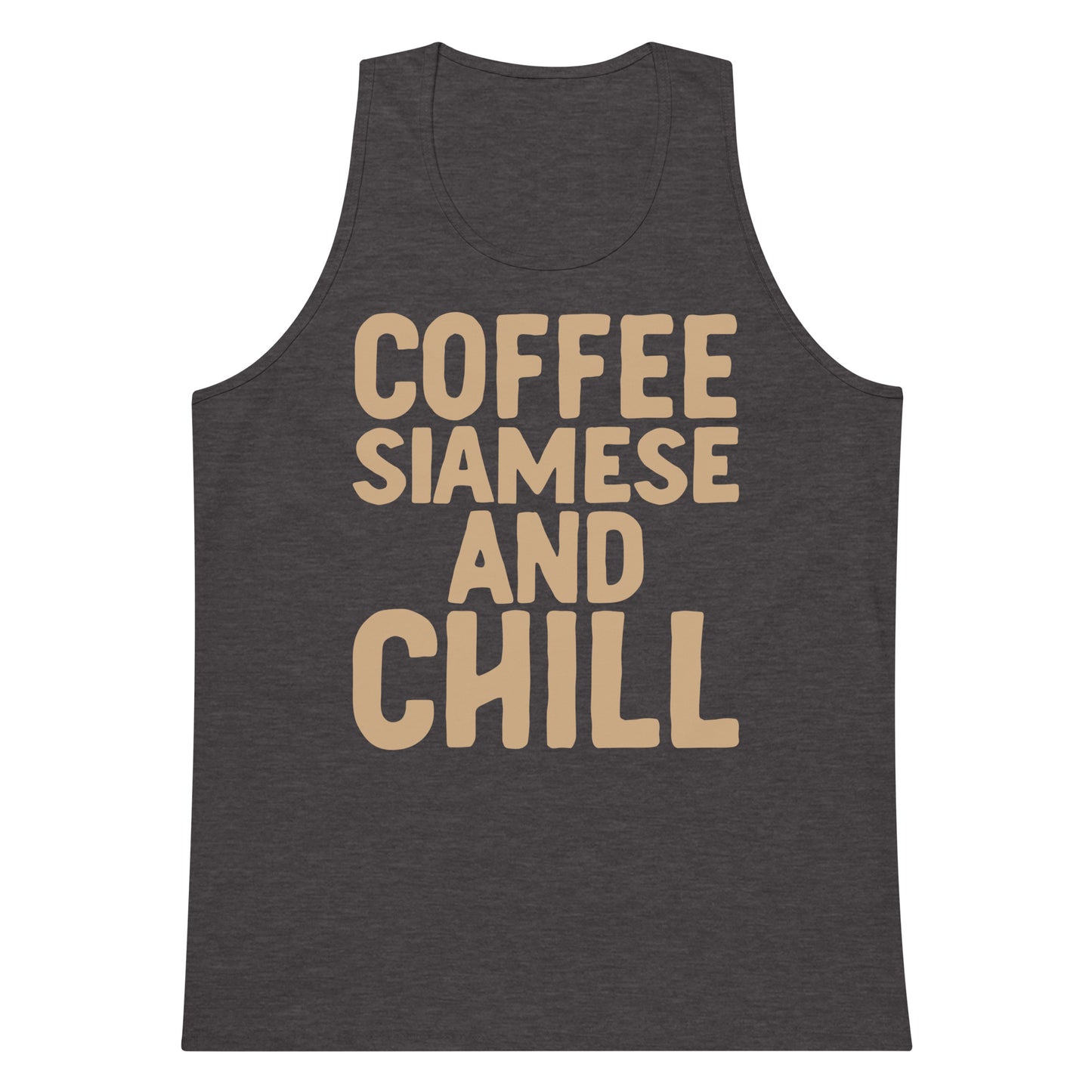 Coffee Siamese And Chill Men’s premium tank top