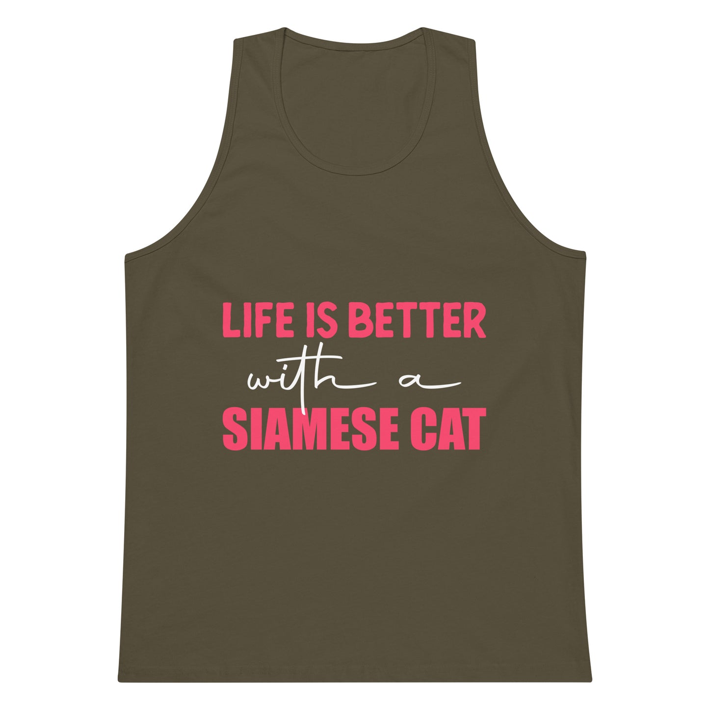 Life Is Better With A Siamese Cat Men’s premium tank top