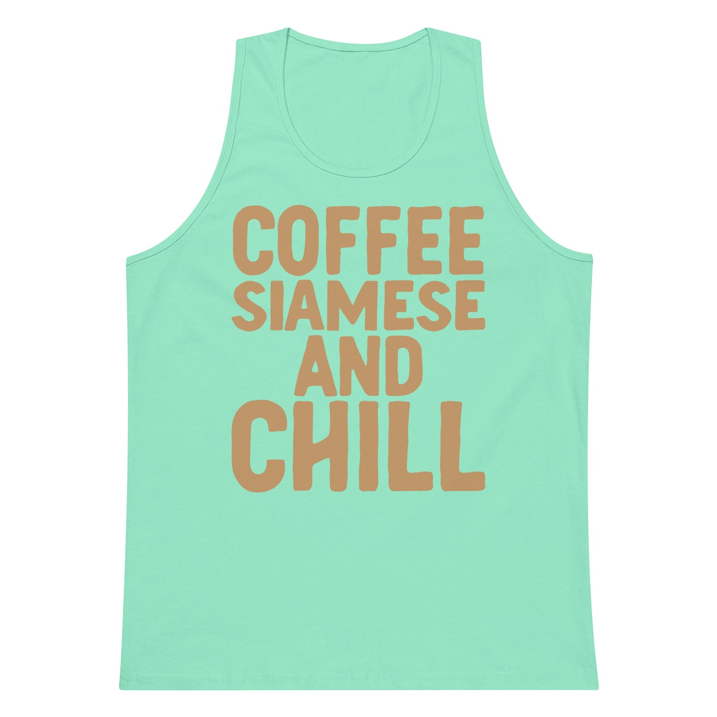 Coffee Siamese And Chill Men’s premium tank top
