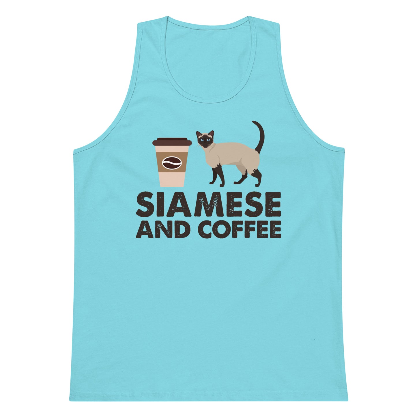 Siamese And Coffee Men’s premium tank top
