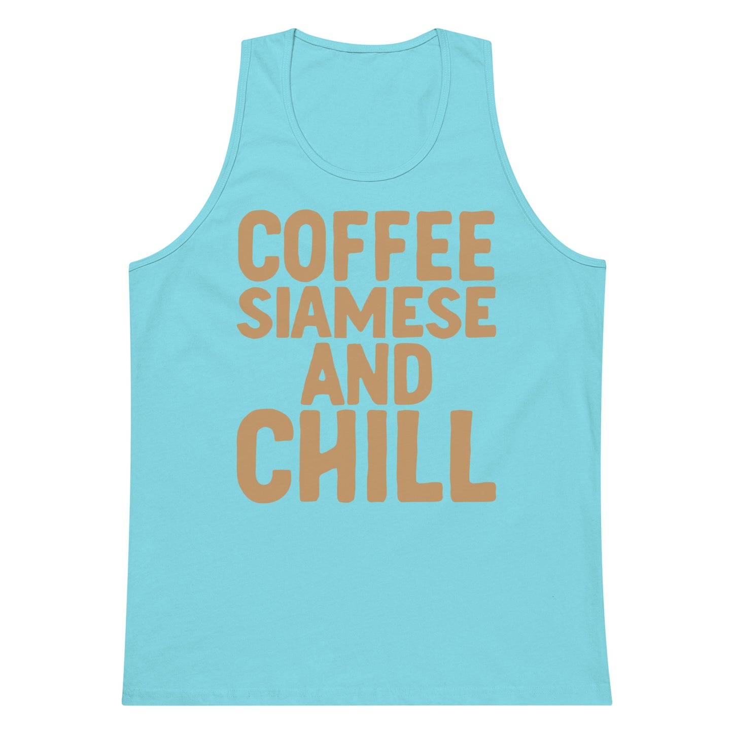 Coffee Siamese And Chill Men’s premium tank top