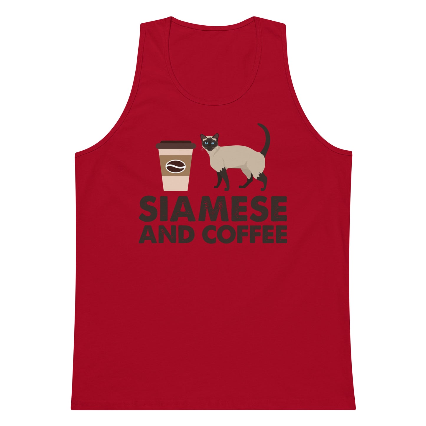 Siamese And Coffee Men’s premium tank top
