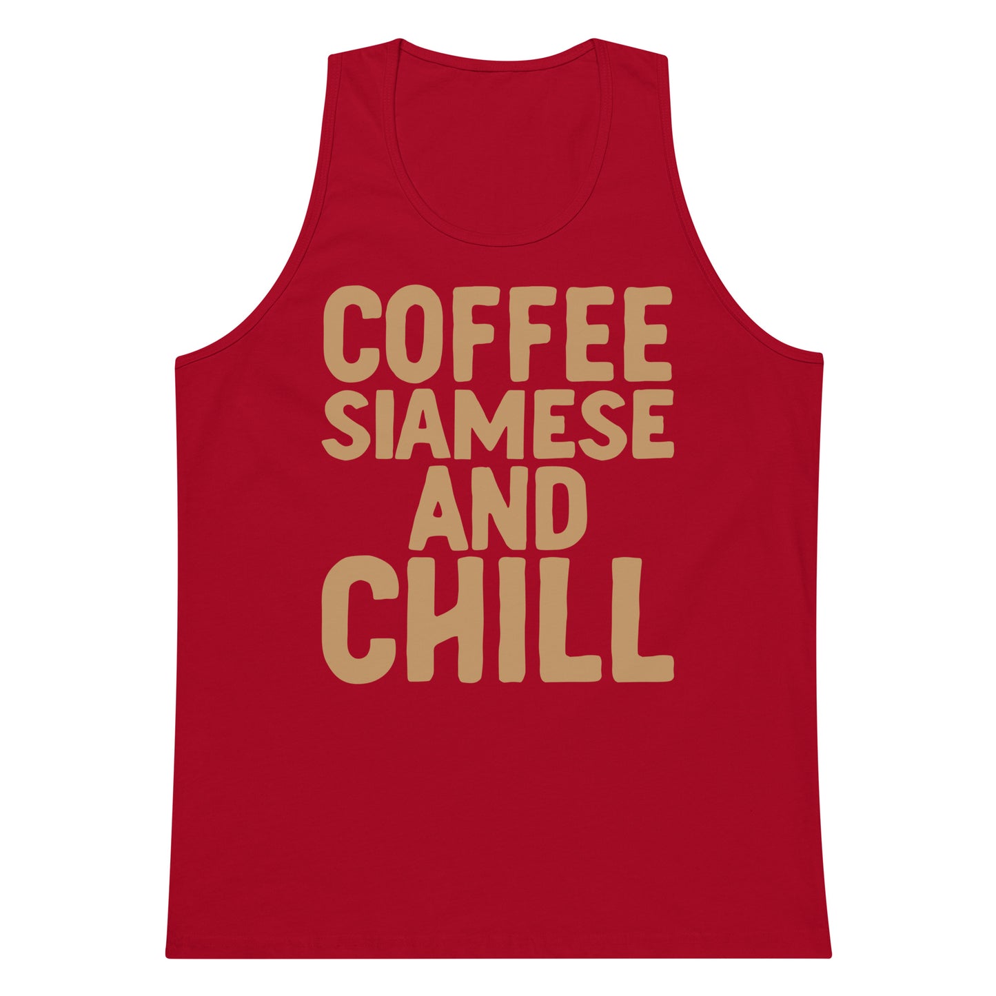 Coffee Siamese And Chill Men’s premium tank top