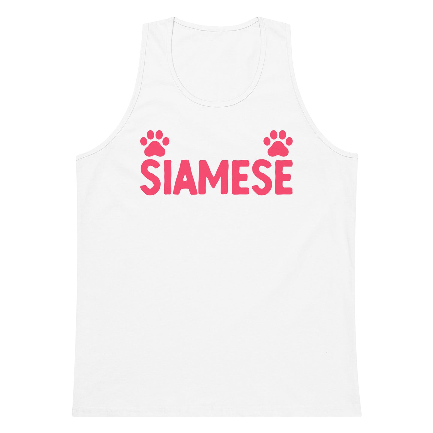 Crazy Siamese Cat Girl Men’s premium tank top