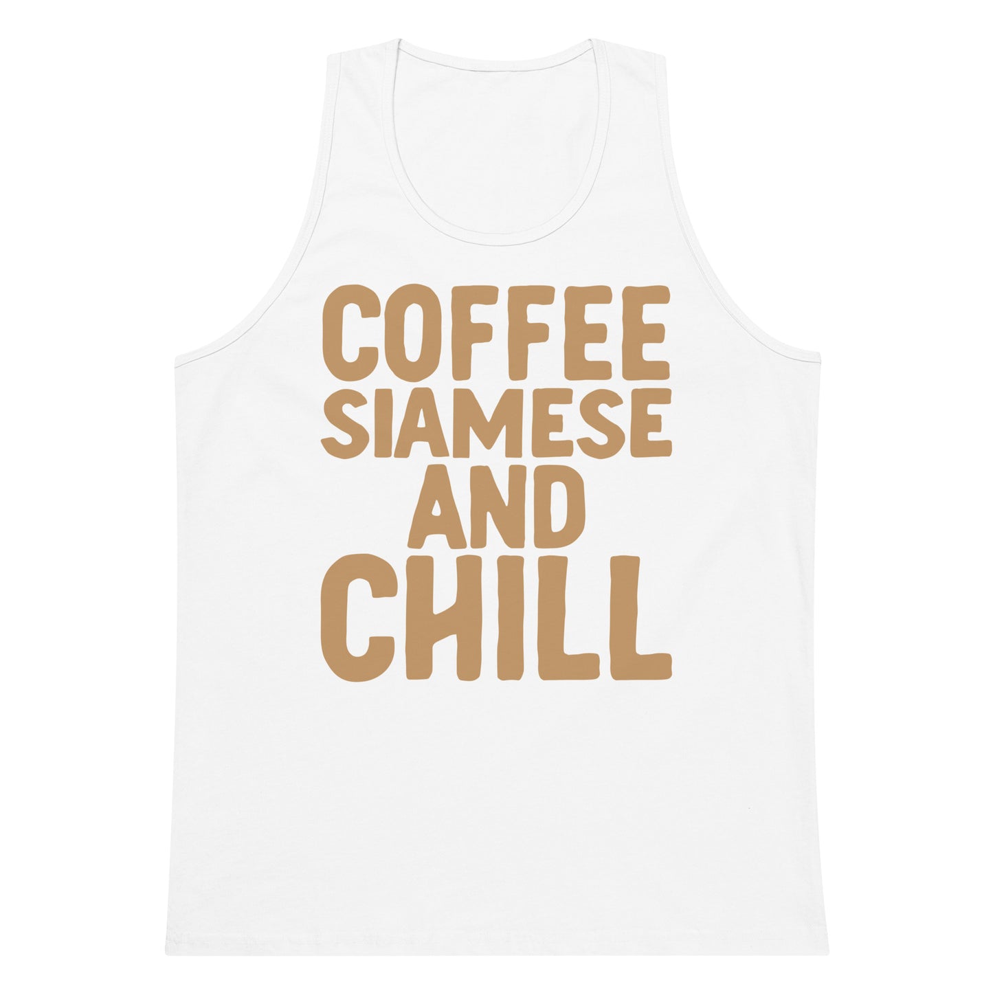 Coffee Siamese And Chill Men’s premium tank top