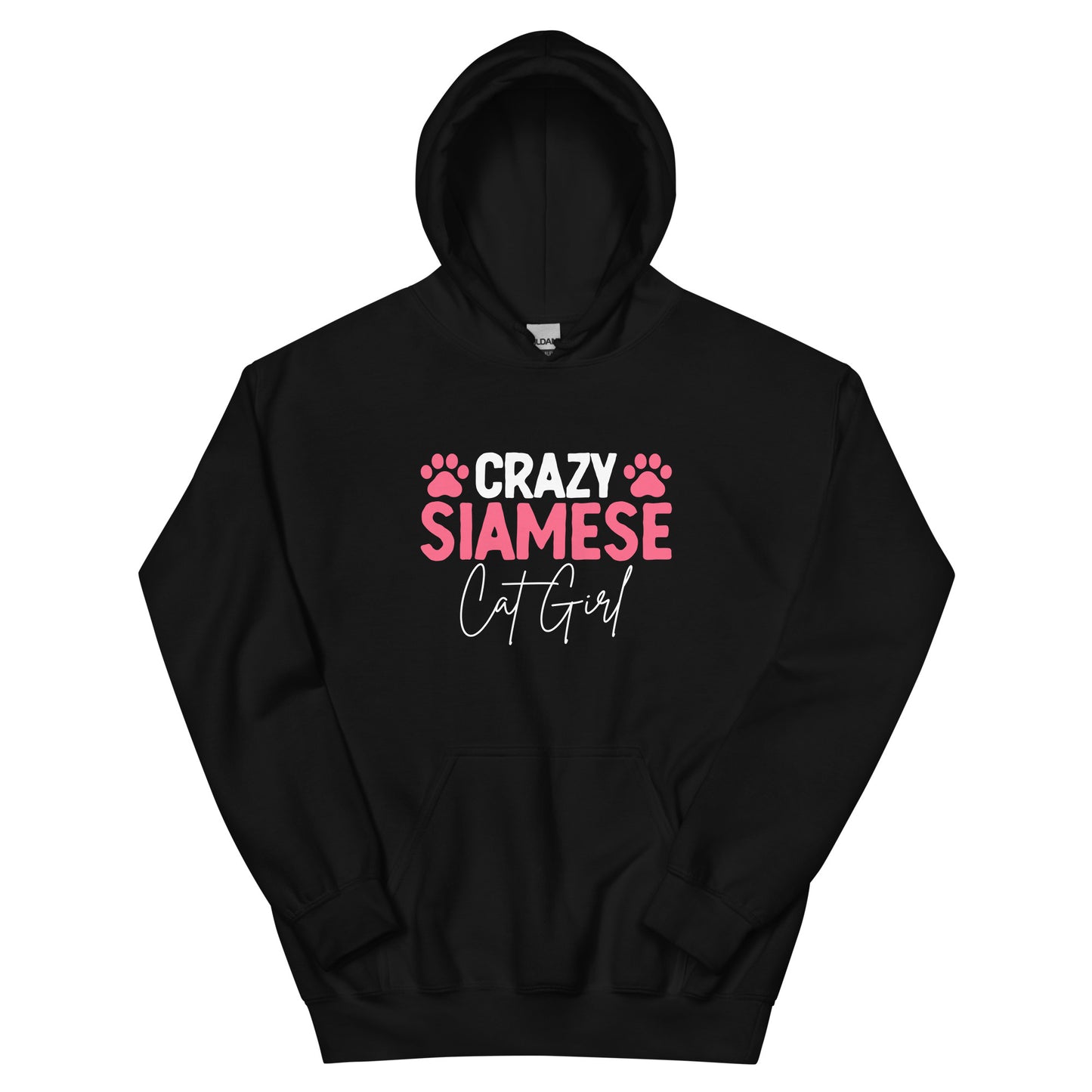 Crazy Siamese Cat Girl Unisex Hoodie