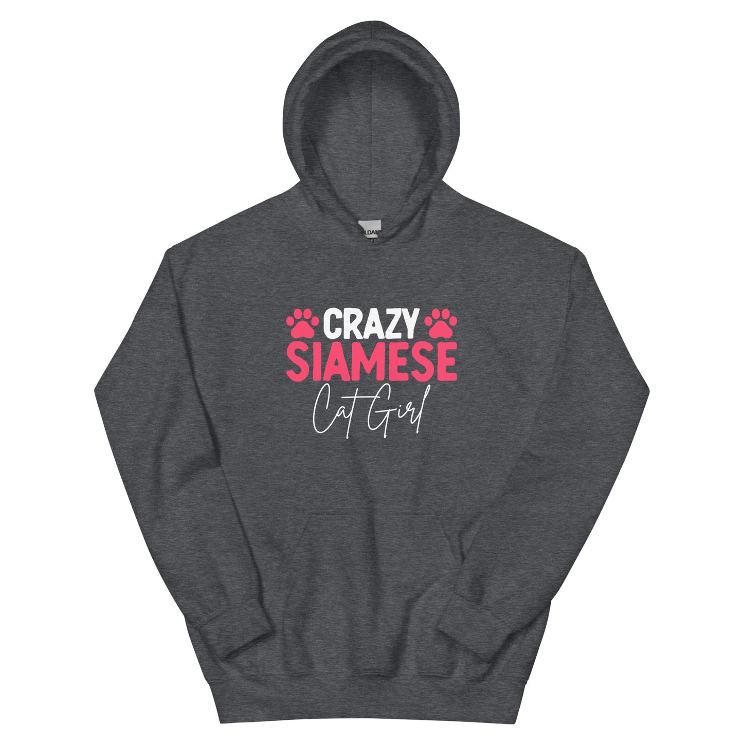 Crazy Siamese Cat Girl Unisex Hoodie