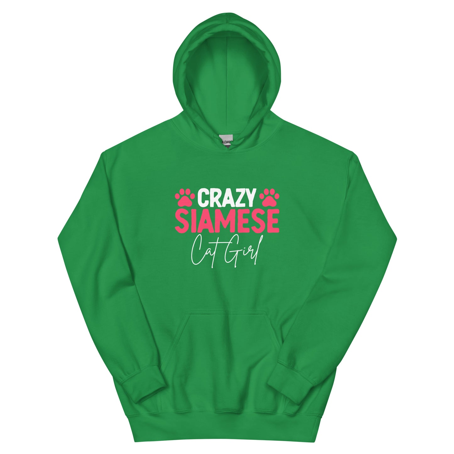 Crazy Siamese Cat Girl Unisex Hoodie