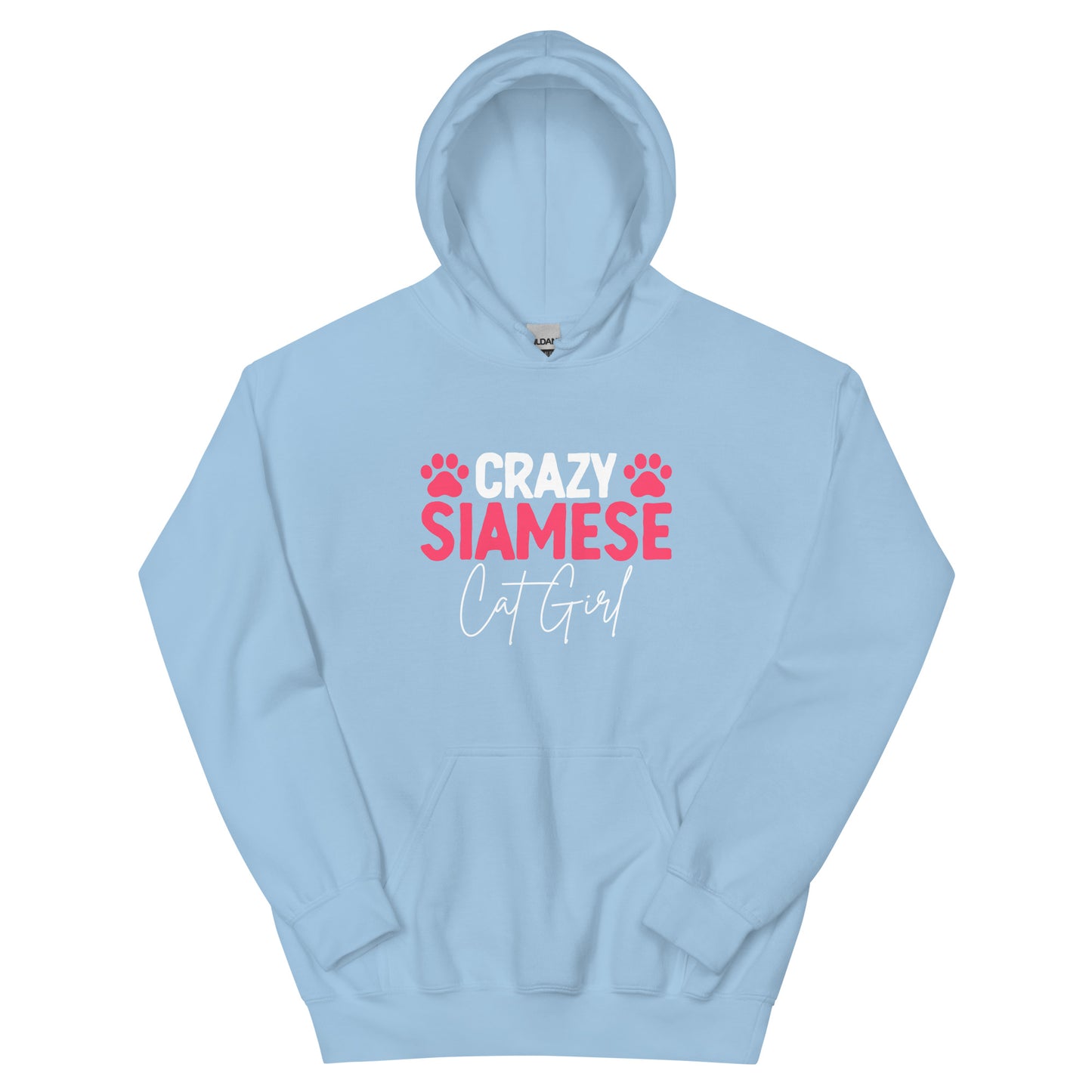 Crazy Siamese Cat Girl Unisex Hoodie