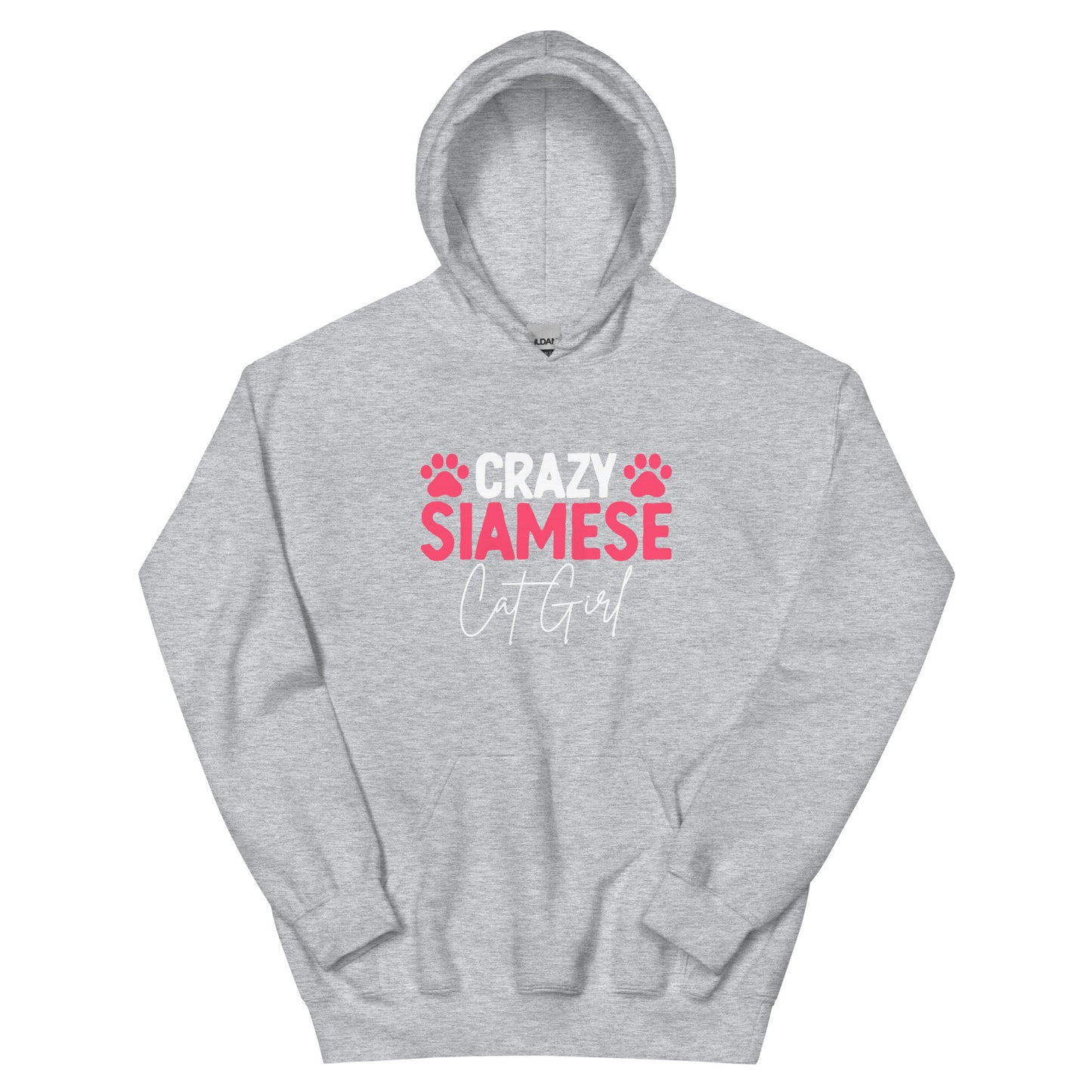 Crazy Siamese Cat Girl Unisex Hoodie