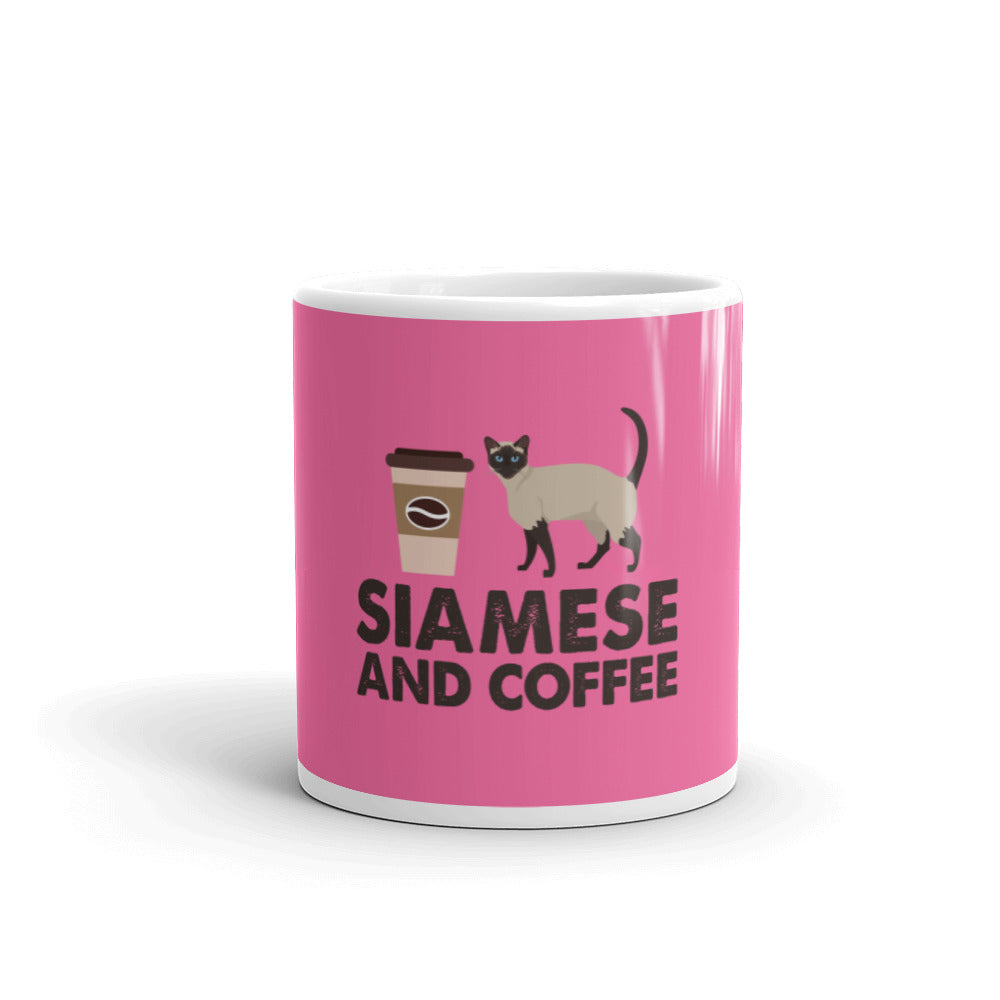 Siamese And Coffee glossy mug