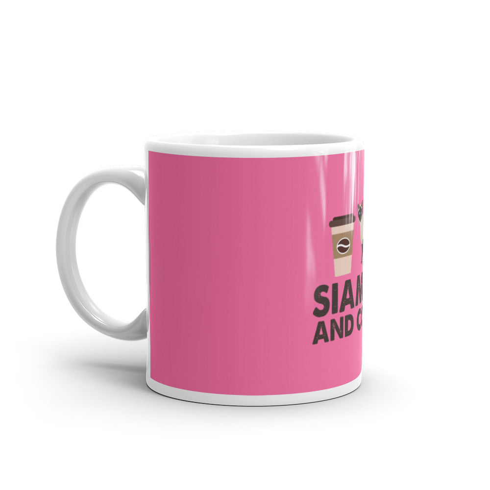 Siamese And Coffee glossy mug