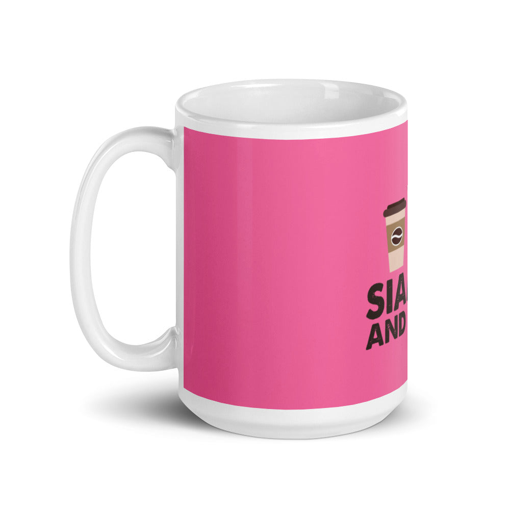 Siamese And Coffee glossy mug