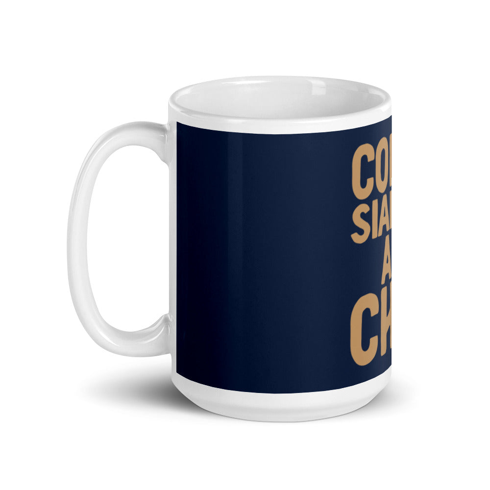 Coffee Siamese And Chill glossy mug