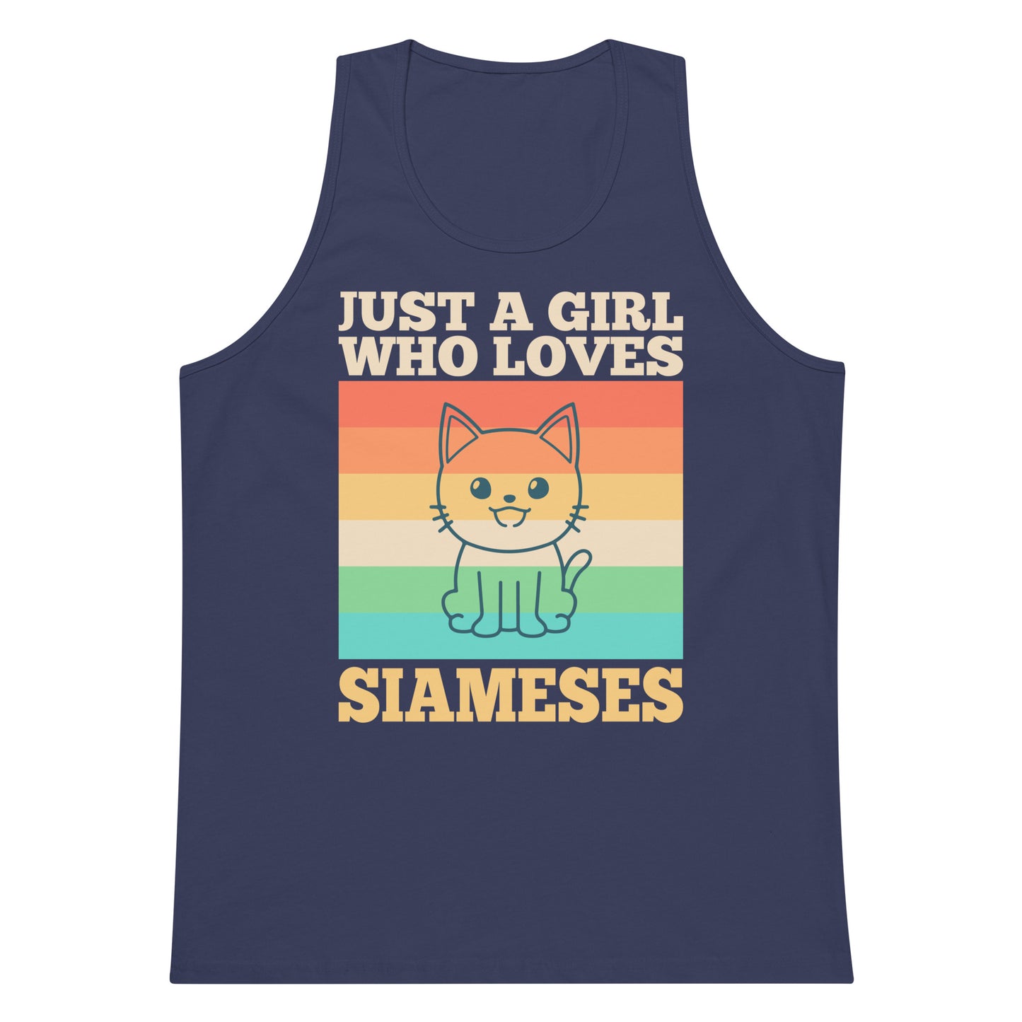 Just A Girl Who Loves Siameses Men’s premium tank top