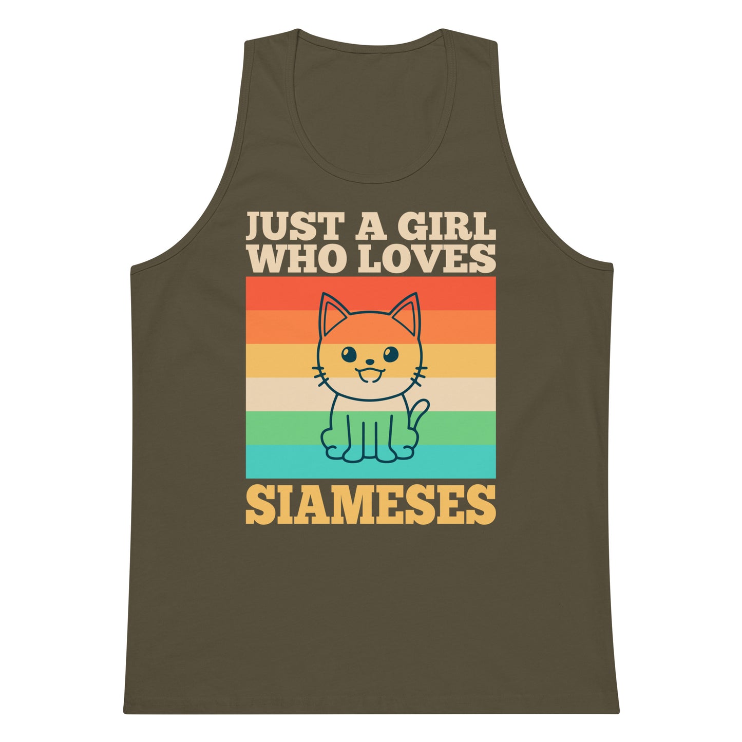 Just A Girl Who Loves Siameses Men’s premium tank top